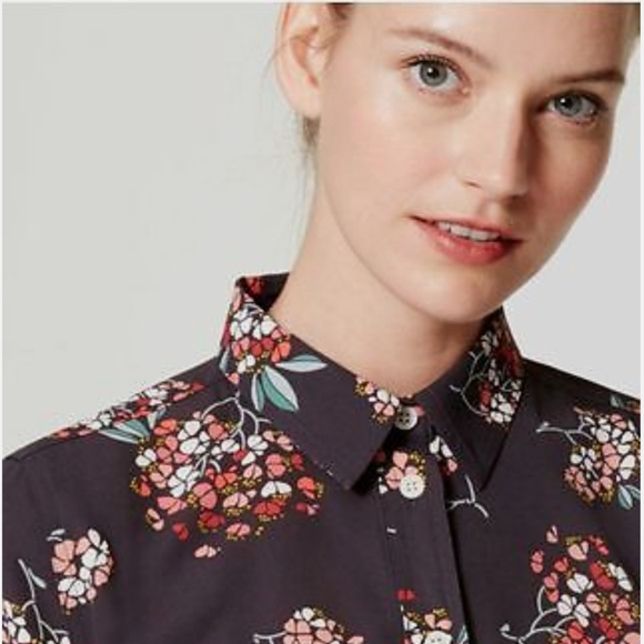 Loft Hydrangea Utility Shirt, XD - Picture 7 of 7